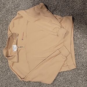 Tan Champion Girls Large Half zip-up